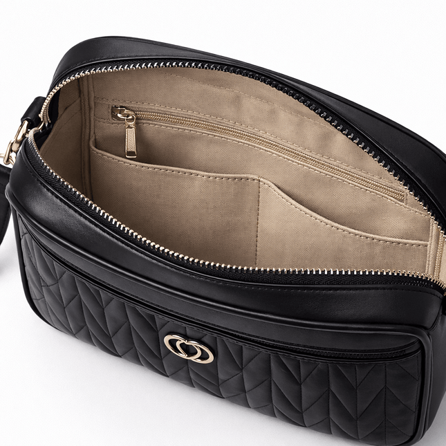 Dames Crossbodytas met Gewatteerd Voorpaneel