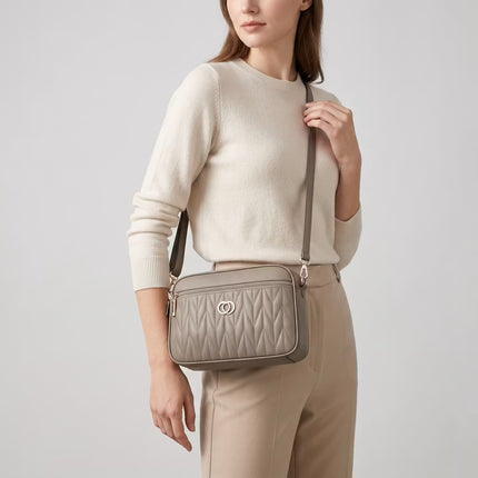 Dames Crossbodytas met Gewatteerd Voorpaneel
